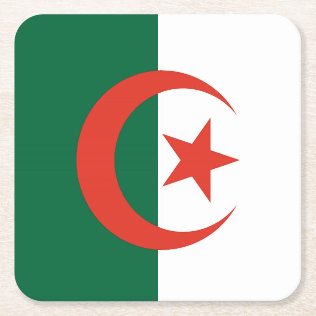 Algerien Rechteckiger Pappuntersetzer (Vorderseite)