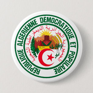 Algerien-RundEmblem Button