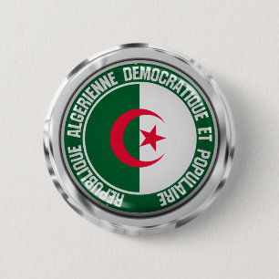 Algerien-RundEmblem Button