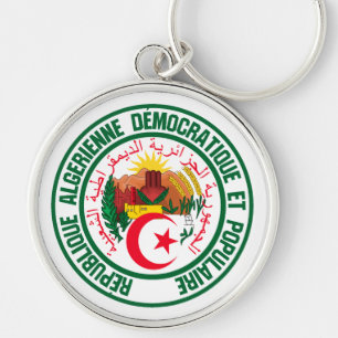Algerien-RundEmblem Schlüsselanhänger