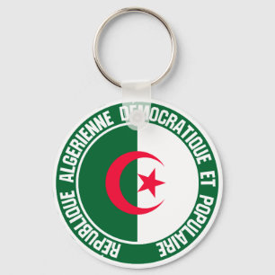 Algerien-RundEmblem Schlüsselanhänger
