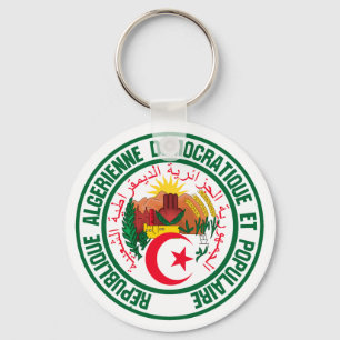 Algerien-RundEmblem Schlüsselanhänger