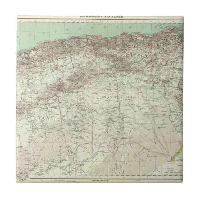 Algerien und Tunesien Fliese (Vorderseite)