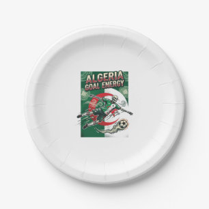 Algerien Ziel Energie Skelett Stürmer Nationen Fet Pappteller