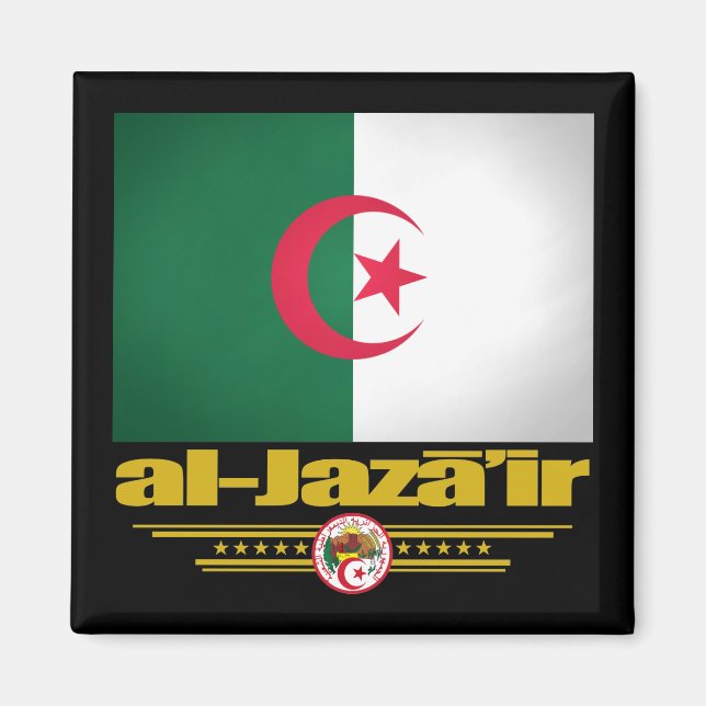 Algerische Flagge 2 Magnet (Vorne)