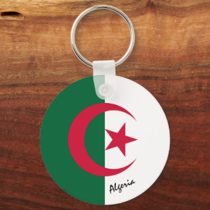 Algerische Flagge & Algerien - Urlaub, Patrioten/S Schlüsselanhänger