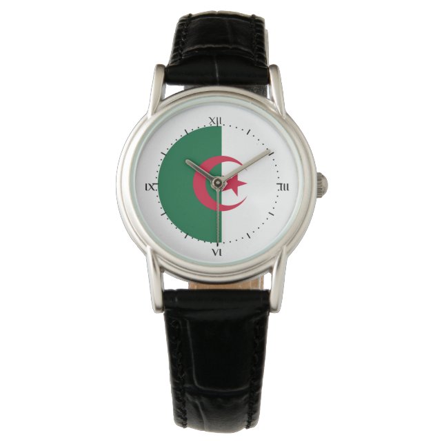 algerische Flagge Armbanduhr (Vorderseite)