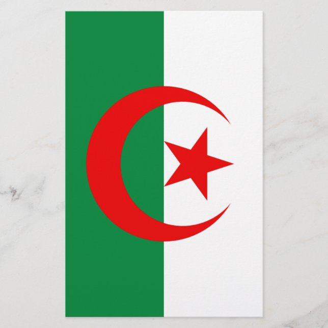 algerische Flagge Briefpapier (Vorderseite)