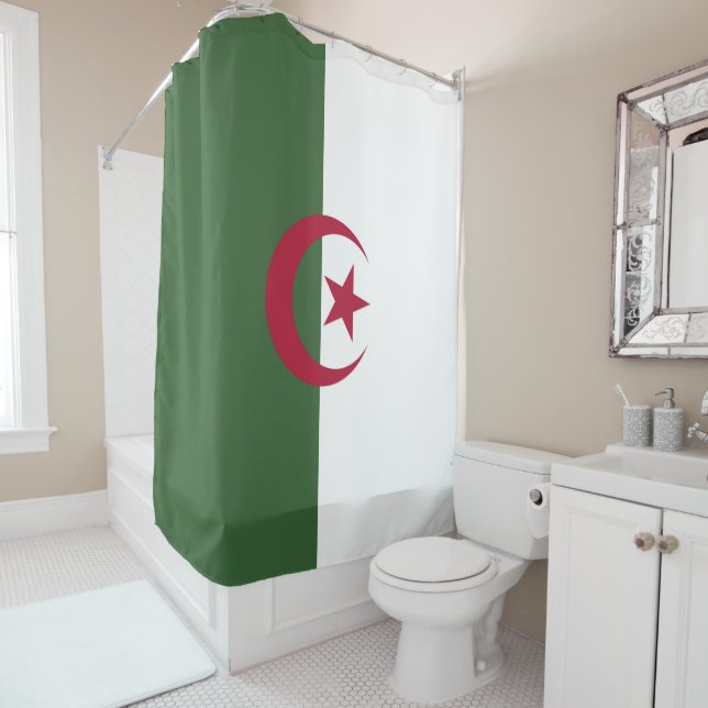 Algerische Flagge Duschvorhang (Beispiel)