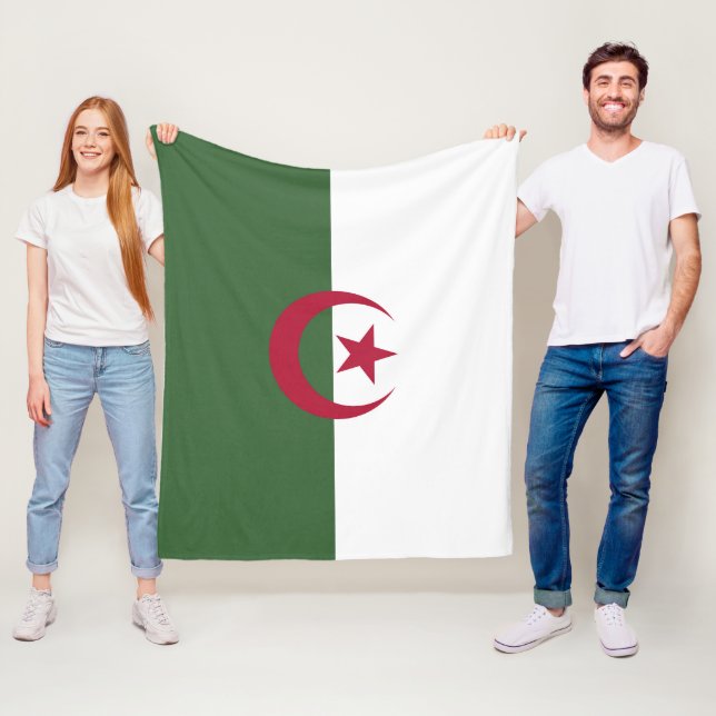 Algerische Flagge Fleecedecke (Beispiel)