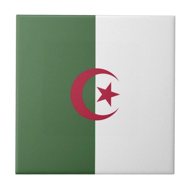 Algerische Flagge Fliese (Vorderseite)