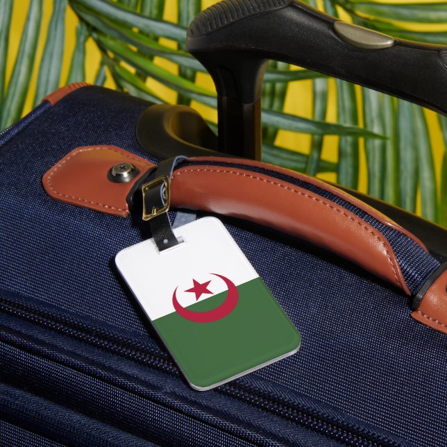Algerische Flagge Gepäckanhänger (Vorderseite Insitu 1)