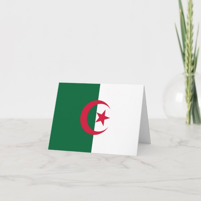 algerische Flagge Karte (Vorderseite)