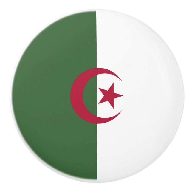 Algerische Flagge Keramikknauf (Vorderseite)
