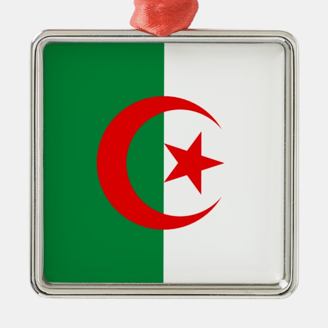 algerische Flagge Ornament Aus Metall (Vorne)