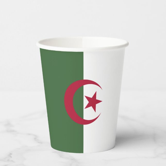 Algerische Flagge Pappbecher (Links)