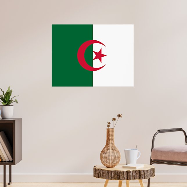 Algerische Flagge Poster (Wohnzimmer 3)