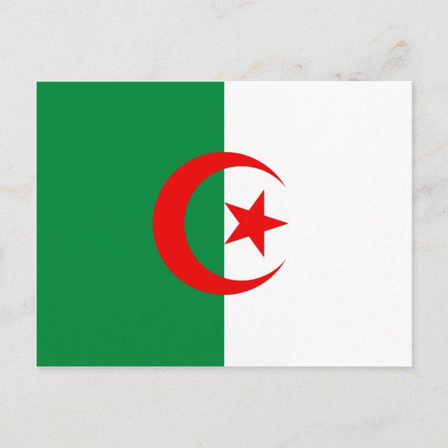 algerische Flagge Postkarte (Vorderseite)