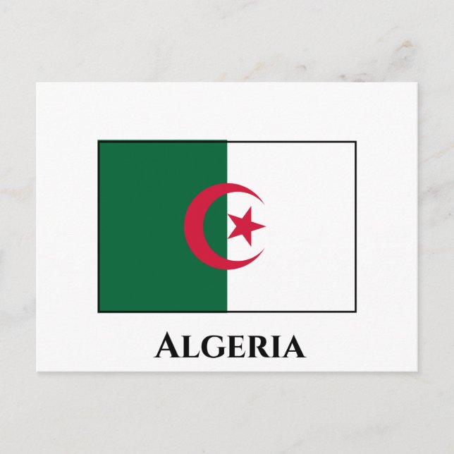 algerische Flagge Postkarte (Vorderseite)
