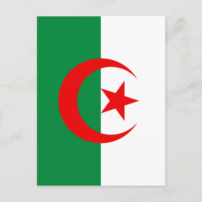 algerische Flagge Postkarte (Vorderseite)
