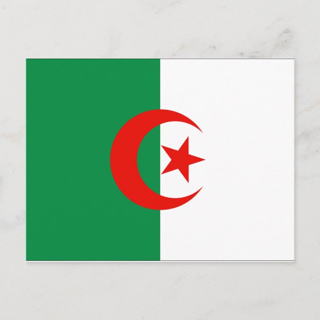 algerische Flagge Postkarte (Vorderseite)