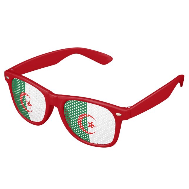 algerische Flagge Sonnenbrille (Schrägansicht)