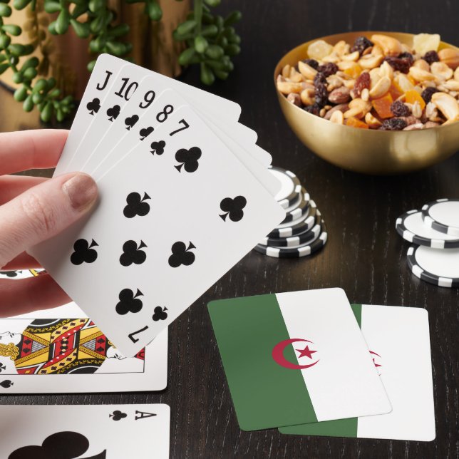 Algerische Flagge Spielkarten (In Situ)