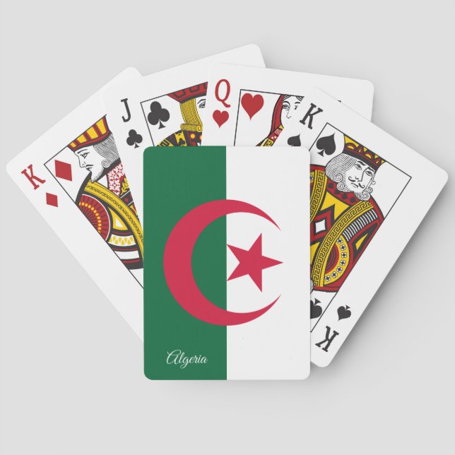 Algerische Flaggenspiele, Algerien Spielkarten (Rückseite)