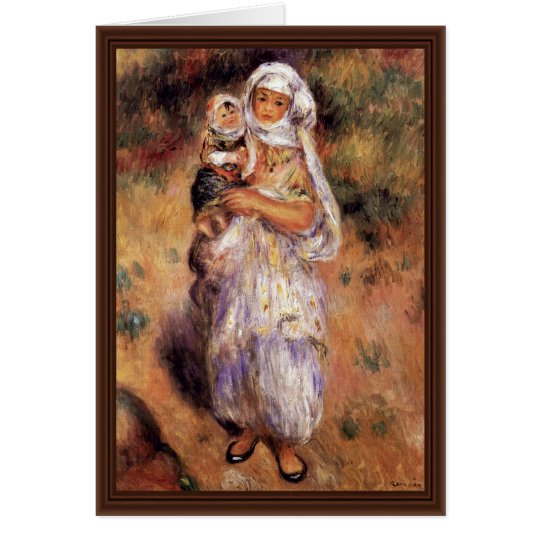 Algerische Frau mit Kind durch Pierre-Auguste Karte