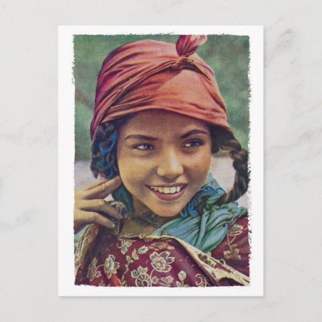 Algerische Girl-Postkarte Postkarte (Vorderseite)
