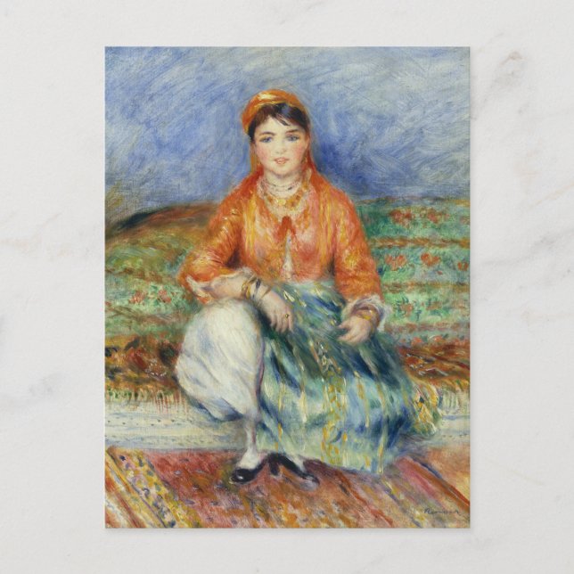 Algerisches Mädchen von Pierre-Auguste Renoir Postkarte (Vorderseite)