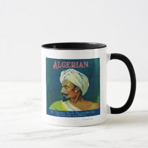 Algerisches Orangenetikett Tasse