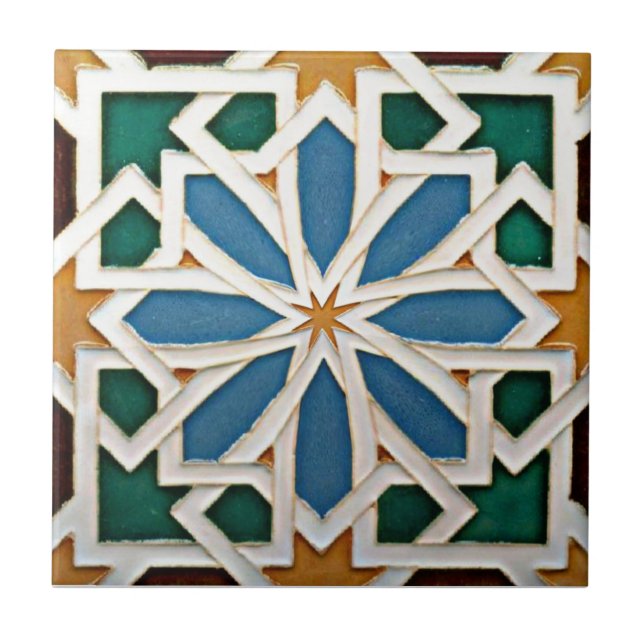 Algerisches Zellige Modell 2 Keramik Tile Fliese (Vorderseite)