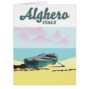 Alghero Italien Vintage Reiseplakat