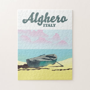 Alghero Italien Vintage Reiseplakat