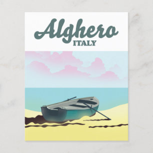Alghero Italien Vintage Reiseplakat Flyer