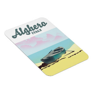 Alghero Italien Vintage Reiseplakat Magnet