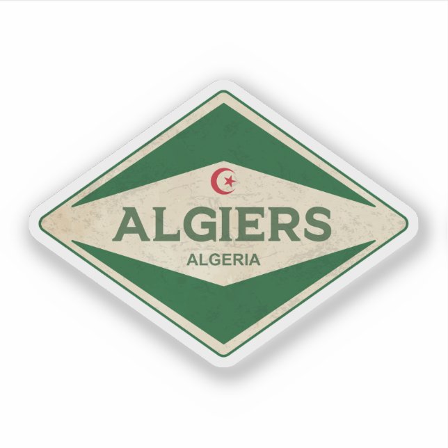 Algier Algerien Vintag Aufkleber (Vorderseite)