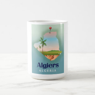 Algier Algerisches Reiseplakat Karte Verwandlungstasse