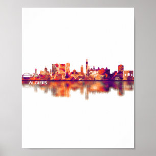Algiers Algeria Skyline Poster