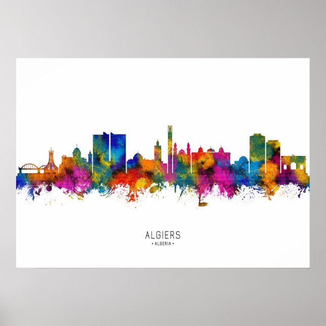 Algiers Algeria Skyline Poster (Vorne)