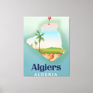 Algiers algerisches Fahrplakat Leinwanddruck