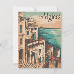 Algiers Vintag Postkarte