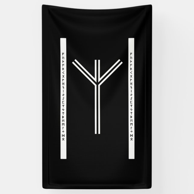 Algiz BW Banner (Vertikal)
