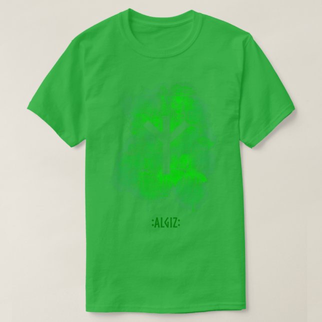 Algiz Rune Green T-Shirt (Design vorne)