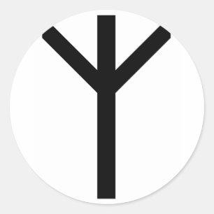 ALGIZ RUNE RUNDER AUFKLEBER