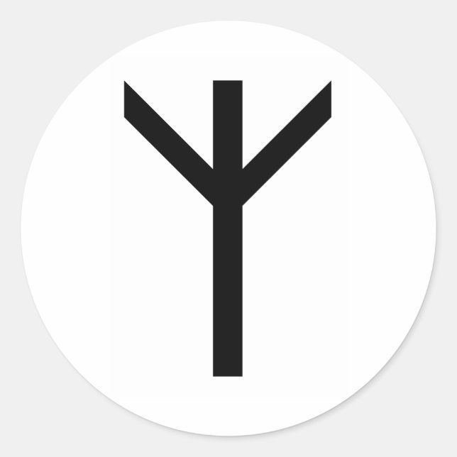 ALGIZ RUNE RUNDER AUFKLEBER (Vorderseite)