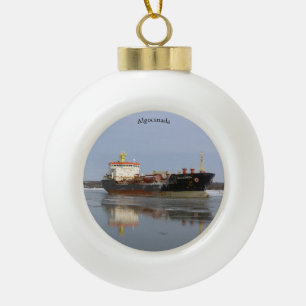 Algocanada-Ball oder Schneeflocke Keramik Kugel-Ornament