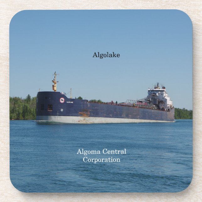 Algolake Set von 6 harten Kunststoff-Untersetzer Untersetzer (Vorderseite)