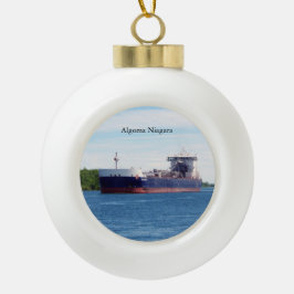 Algoma Niagara Ball oder Schneeflocke Keramik Kugel-Ornament